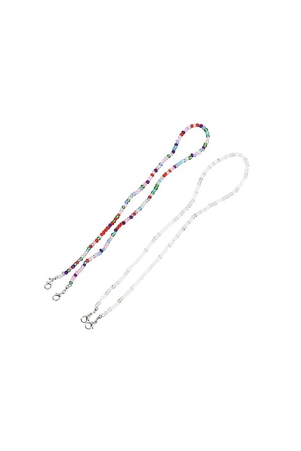 GALPADA 2 Pièces Chaîne De Masque De Lunettes Lanière De Lunettes De Soleil Lanière Réglable Masque De Chaîne Boucle DExtens