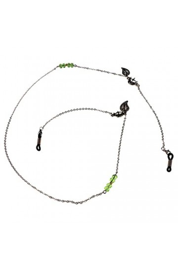 harayaa Feuille de Métal de Cordon de Lunettes de Support de Lunettes de Strass Décoré 78cm