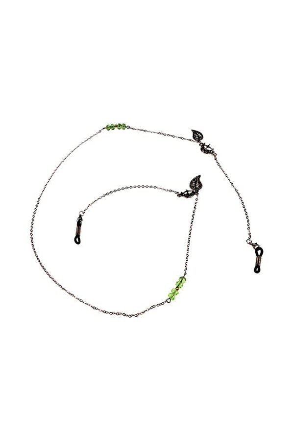 harayaa Feuille de Métal de Cordon de Lunettes de Support de Lunettes de Strass Décoré 78cm