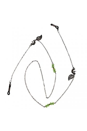 harayaa Feuille de Métal de Cordon de Lunettes de Support de Lunettes de Strass Décoré 78cm