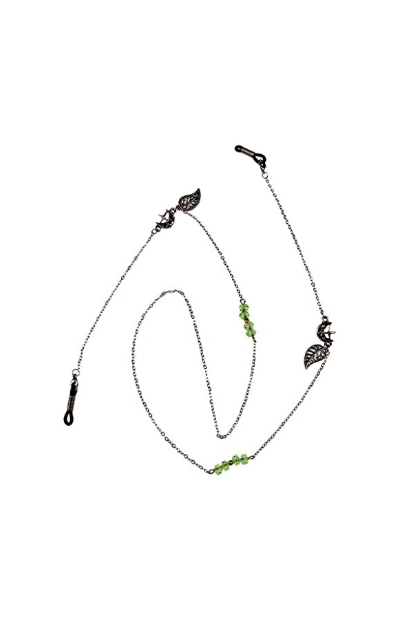 harayaa Feuille de Métal de Cordon de Lunettes de Support de Lunettes de Strass Décoré 78cm