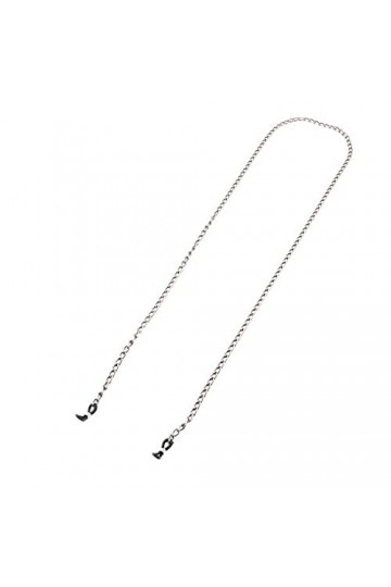 Ruilogod Lunettes de lunettes de chaîne en métal Retaineuse avec embout en caoutchouc Couleur de café 24,8 pouces Longueur