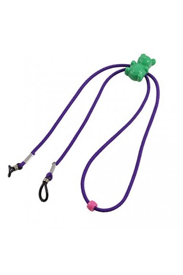Ruilogod Cordon réglable cou Violet élastique en nylon Lunettes Retenue Longe