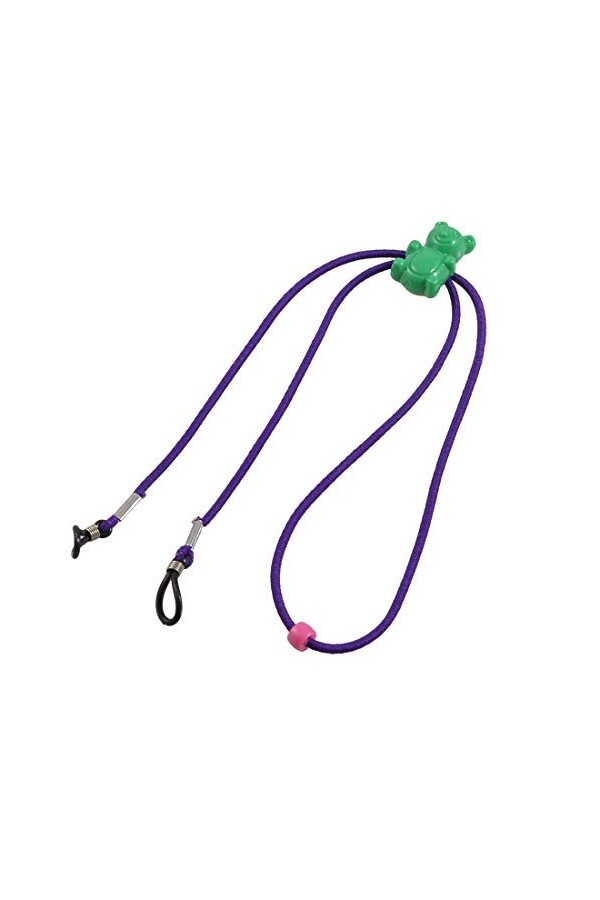 Ruilogod Cordon réglable cou Violet élastique en nylon Lunettes Retenue Longe