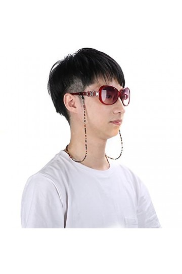 ZJchao Chaînes de Lunettes, Chaîne de Lunettes Simple élégante Antidérapante Perle Colorée Porte-Sangle de Lanière