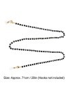 Tissting Lanière de Chaîne de Lunettes, Perles de Strass Acryliques Noires élégantes élégantes avec Le Fermoir de Homard pour