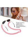 Sangle de lunettes, chaîne de lunettes de mode en acrylique antidérapante pour lextérieur