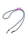 Ruilogod Réglable en nylon bleu foncé élastique cou cordon Lunettes Porte Retenue