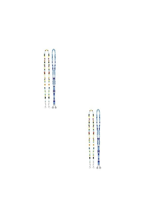 OSALADI 2 Pièces Chaîne De Masque De Lunettes Couvre-visage Tour De Cou Corde De Couverture De Visage Cintre De Couverture De