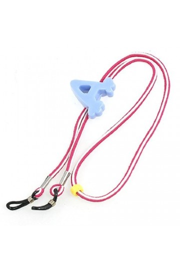 Ruilogod Fuchsia Lettre blanche A Ajuster Longueur Cordon Bracelet Lunettes Retraite