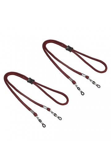 sourcing map Lunettes Support Sangle Cordon, 2Pcs 14" Lunettes Soleil Ficelle Sangle Autour Cou Lunettes Chaîne Chapeau Sangl