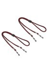 sourcing map Lunettes Support Sangle Cordon, 2Pcs 14" Lunettes Soleil Ficelle Sangle Autour Cou Lunettes Chaîne Chapeau Sangl