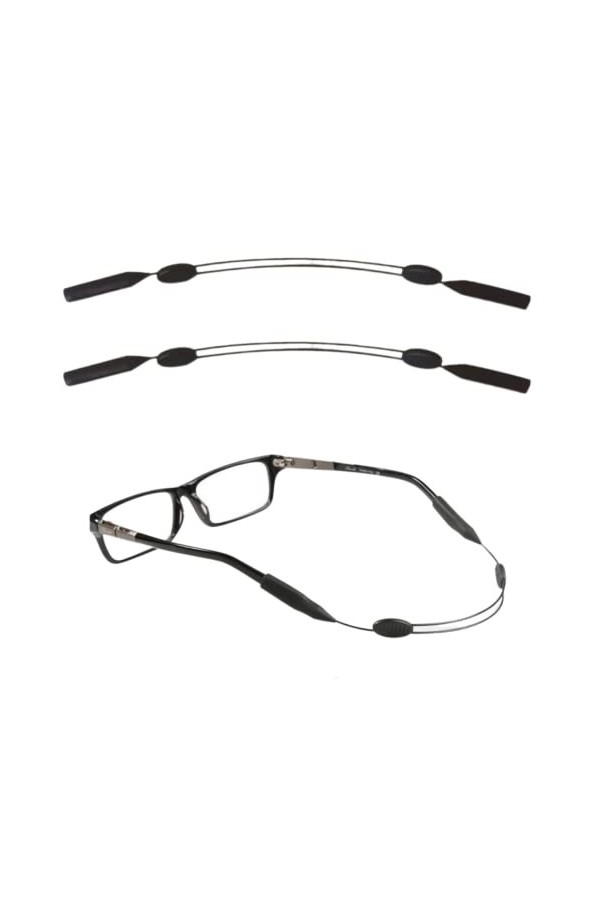 Cordons à Lunettes, 2 Pièces Retenue de Lunettes Réglables Cordon Sport pour Lunette Sangle de Lunettes Universelle Ceinture 
