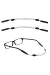 Cordons à Lunettes, 2 Pièces Retenue de Lunettes Réglables Cordon Sport pour Lunette Sangle de Lunettes Universelle Ceinture 