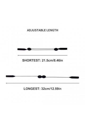 Cordons à Lunettes, 2 Pièces Retenue de Lunettes Réglables Cordon Sport pour Lunette Sangle de Lunettes Universelle Ceinture 