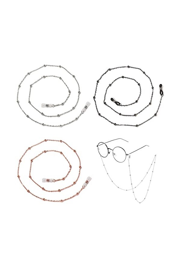 Clyhon Chaîne Lunettes Femmes 3 Pièces Chaîne pour Lunettes Cordon Lunettes Chaîne de Lunettes de Soleil Chaîne de Lunettes p