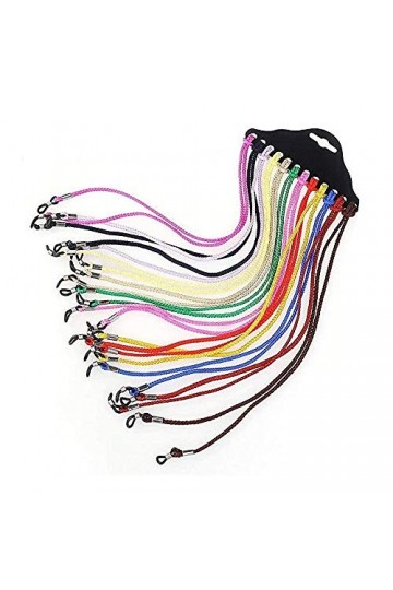 Meet-shop Chaîne de Lunettes,Cordons de Lunettes 12 PCS Reglable Sangle de Lunettes en Protection de Lunettes