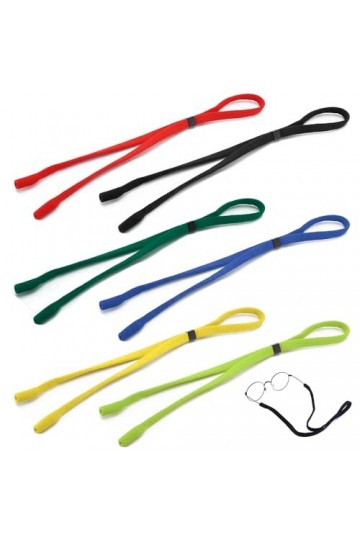 CORTNEY 6 Pièces Cordon Lunettes, Cordon Lunettes Sport, Chaînes Colorées pour Presbytes et Lunettes de Soleil, Lunettes Flot