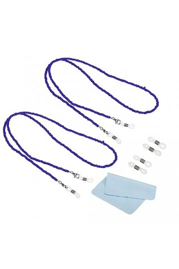 PATIKIL Lunettes Chaînes pour Femmes, 2Pcs Élégant Lunettes Chaîne Lunettes Soleil Courroie Lunettes Perlé Corde Supports pou