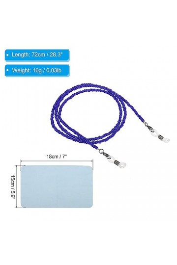 PATIKIL Lunettes Chaînes pour Femmes, 2Pcs Élégant Lunettes Chaîne Lunettes Soleil Courroie Lunettes Perlé Corde Supports pou