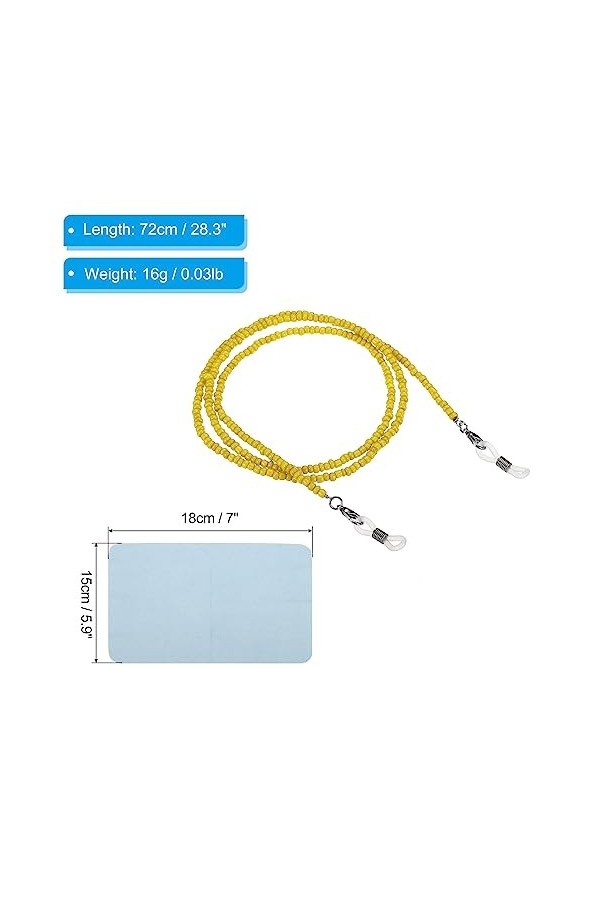 PATIKIL Lunettes Chaînes pour Femmes, 2Pcs Élégant Lunettes Chaîne Lunettes Soleil Courroie Lunettes Perlé Corde Supports pou