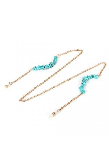 Redxiao Chaîne de lunettes portable décoration chaîne de lunettes, chaîne de lunettes de cordon en pierre naturelle, pour ami