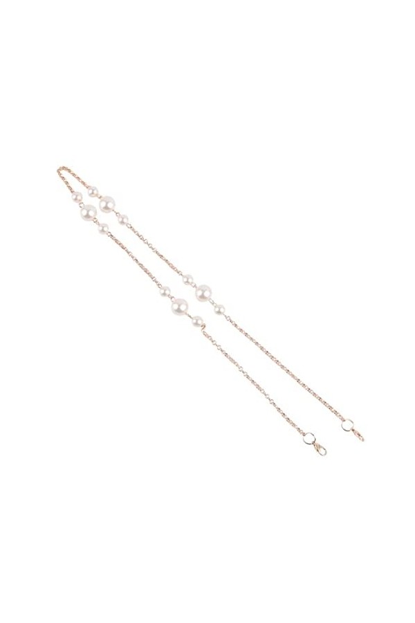 XTYPE Chaîne de lunettes pour femme avec perles et cordon de serrage élégant anti-perte