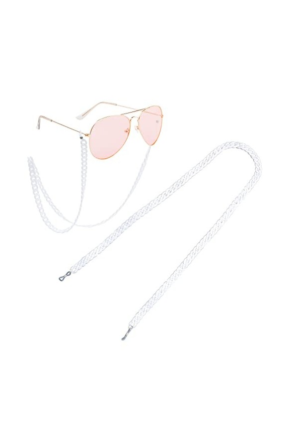 Voluxe Lanière de Lunettes, chaîne de Lunettes Anti-Perte Large Gamme dutilisation Styles Originaux Polyvalents pour la fête