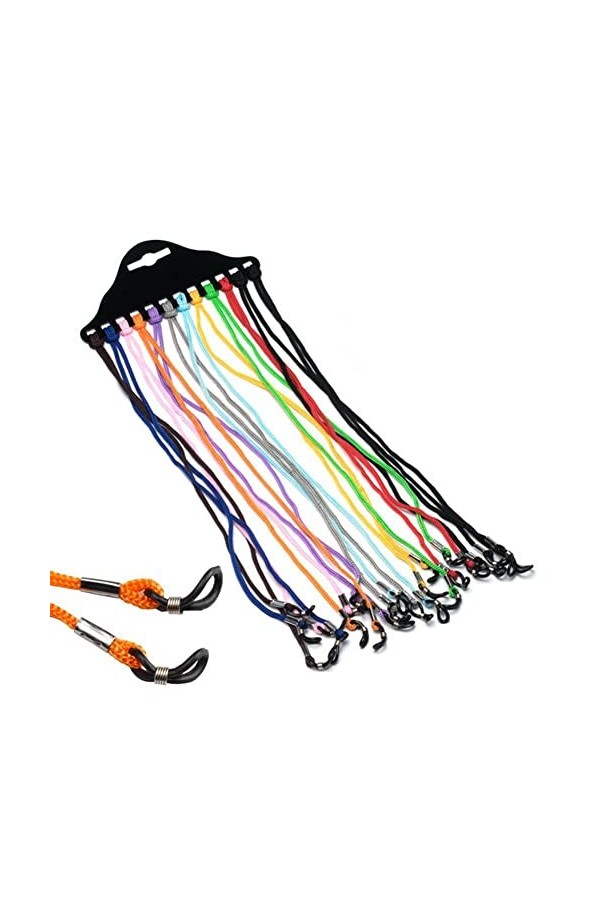 Lot de 24 porte-lunettes pour lunettes, collier, lunettes de sécurité, corde, chaîne, lunettes de soleil, longe pour femme, h