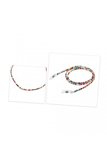Healvian 2 Pièces Colliers De Perles Longes Pour Femmes J Collier Pour Les Femmes Sangle De Lunettes Réglable Lunettes Pour F