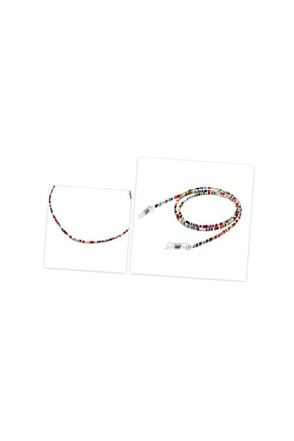 Healvian 2 Pièces Colliers De Perles Longes Pour Femmes J Collier Pour Les Femmes Sangle De Lunettes Réglable Lunettes Pour F