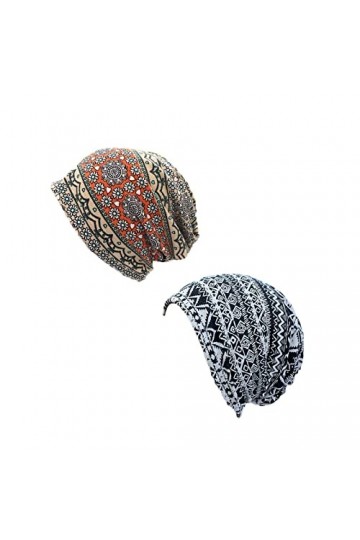 Lot de 2 turban dété pour femme,Bonnet de chimio,Pour perte de cheveux,Bonnet de sport,Bonnet de sommeil pour chimio et pert