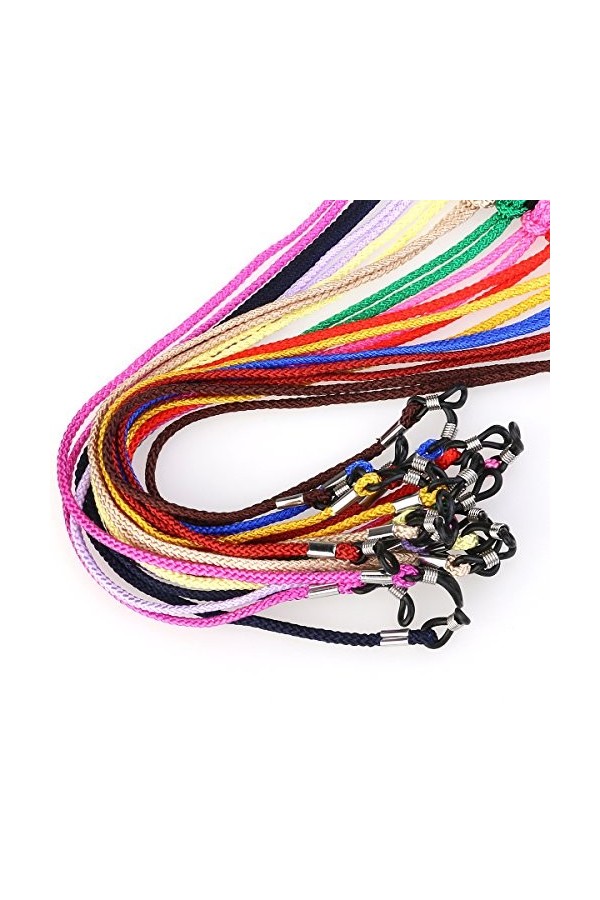 NUOLUX 12pcs Nylon Spectacle cadre titulaire lunettes de soleil lunettes de soleil cou cordon couleur aléatoire 