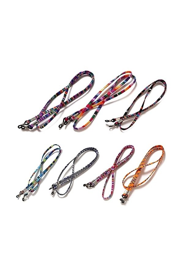 Tadipri 7 Pièces Cordon Lunettes Réglable Corde À Lunettes Chaîne De Lunettes, Sangle Corde Retenue À Lunettes De Lecture Pou