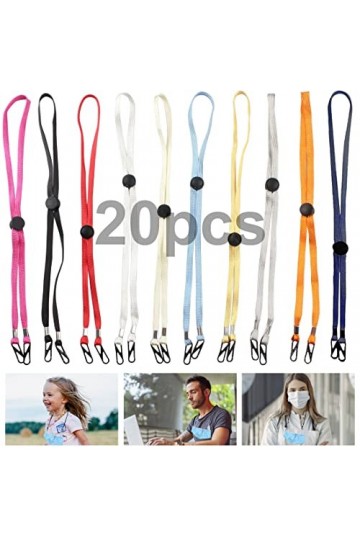 Zeayebsr Courroie de Cou de Lanière, Longe de Chaîne Lanière, Suspension Réglables Masque Corde de Suspension,Cordons Lunette