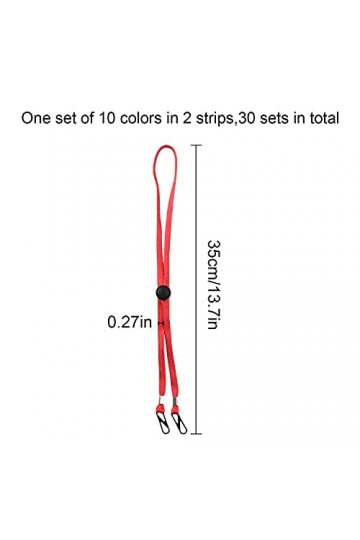 Zeayebsr Courroie de Cou de Lanière, Longe de Chaîne Lanière, Suspension Réglables Masque Corde de Suspension,Cordons Lunette