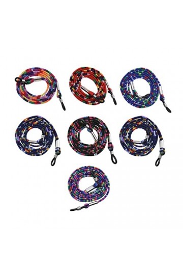 ECSiNG 7pcs Porte-lunettes Sangle Antidérapant Lunettes Cordon Coloré Lanière Lunettes de Soleil Retenue pour Femmes Hommes