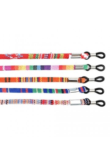 Lot de 12 cordons de lunettes réglables en cuir synthétique multicolore - Pour lunettes de soleil de sport - Unisexe - Pour a