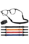 JOCXZI Lot de 4 Sangles de Lunettes réglables universelles-Cordon de retenue,pour Lunettes de Sport et Lunettes de Soleil, ét