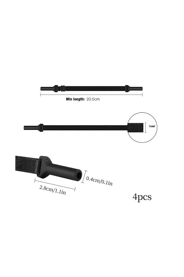 JOCXZI Lot de 4 Sangles de Lunettes réglables universelles-Cordon de retenue,pour Lunettes de Sport et Lunettes de Soleil, ét
