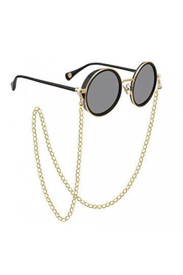 XTYPE Chaînes de lunettes pour femmes - Chaîne de cou perlée simple et tendance - Cordon de lunettes couleur : or, taille : 