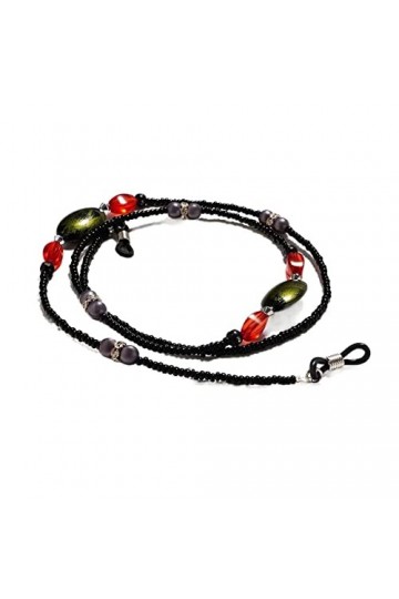 XTYPE Chaîne de lunettes pour femme avec perles en acrylique autour du cou - Cordon élégant