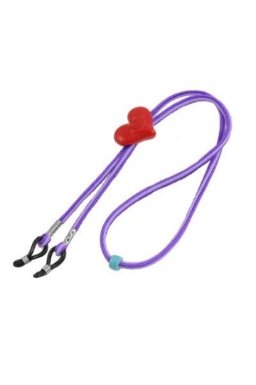 Ruilogod Violet Stretch Nylon Cold Cordon Lunettes de soleil Chaîne de retenue