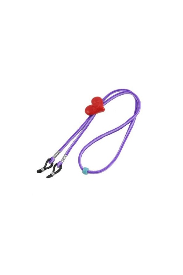 Ruilogod Violet Stretch Nylon Cold Cordon Lunettes de soleil Chaîne de retenue