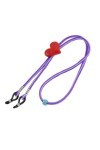 Ruilogod Violet Stretch Nylon Cold Cordon Lunettes de soleil Chaîne de retenue