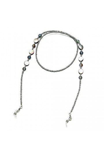 HczIon Chaîne Lunettes 2 Pièces De Chaîne De Lunettes Col Licou Femme Chaîne De Coquille Chaîne Perle Chaînes De Lunettes De 