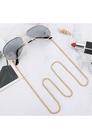 Lunettes de Vue Portables Chaîne de Lunettes or Chaîne de Lunettes en Alliage Simple et élégante, Sangle de Lunettes, pour Ho