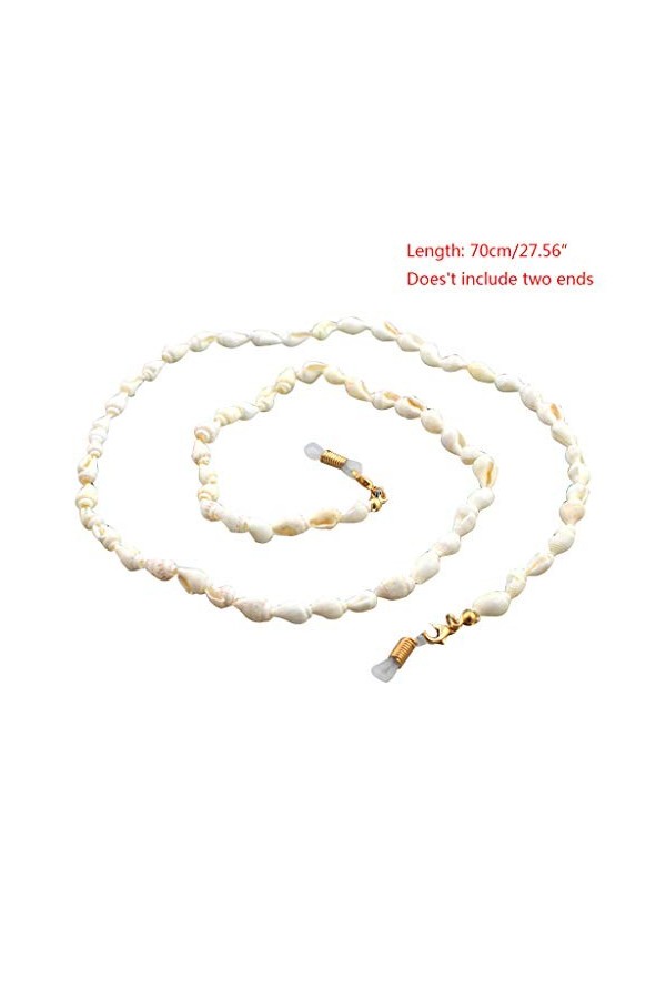 Gwxevce Lunettes De Lecture Chaîne Coquille Lunettes De Soleil Titulaire Sangle De Cou Corde Ornements Collier