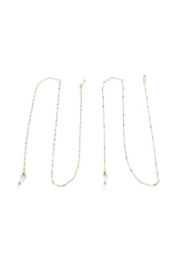 Tissting 2 Pièces Chaîne de Lunettes en Métal, Porte-chaîne de Lunettes Anti-dérapant Support de Chaîne Lunettes de Soleil Su