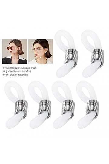 40pcs extrémités de chaîne de lunettes, connecteur de chaîne de lunettes réglable support de sangle de lunettes en caoutchouc